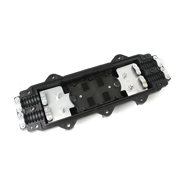 The fiber optic splice closure consists of several parts 
